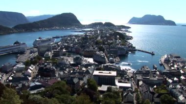 Norveç - alesund panoramik - seyahat hedef - Kuzey Avrupa
