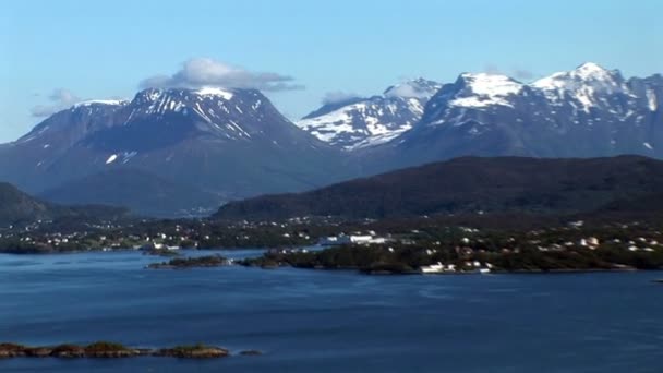 Норвегия - Alesund Panoramic - Путешествие - Северная Европа — стоковое видео