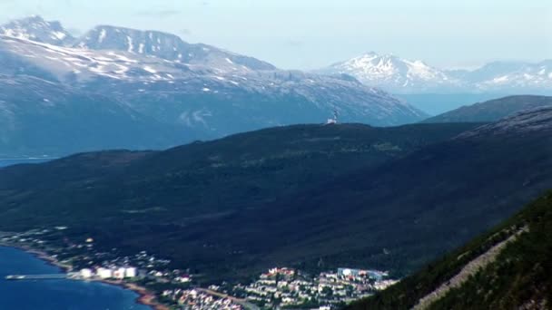 Norvégia - Tromso panoráma - úticél - Észak-Európában — Stock videók