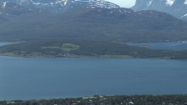 Norvégia - Tromso panoráma - úticél - Észak-Európában — Stock videók