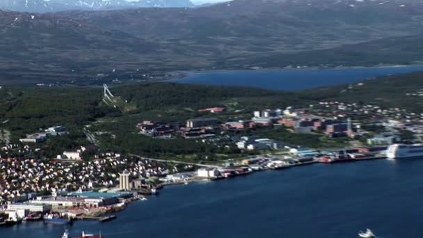 Norwegen - tromso panorama - reiseziel - nordeuropa — Stockvideo