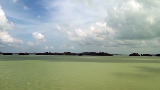 Gatun Gölü - panama kanalı içinde — Stok video