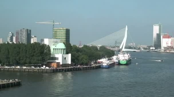 Navigare via Rotterdam — Video Stock