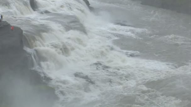 Islandia- Círculo Dorado - Gullfoss - Golden Falls — Vídeos de Stock