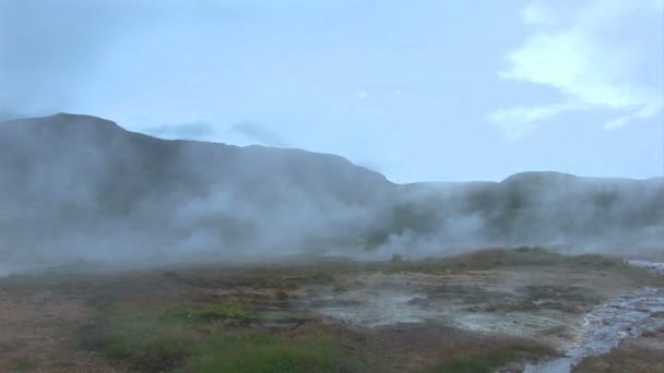 冰岛-geysir-金圈 — 图库视频影像