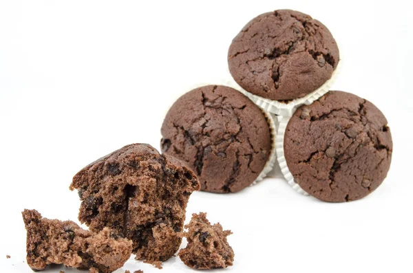 Choklad muffin med smulor — Stockfoto