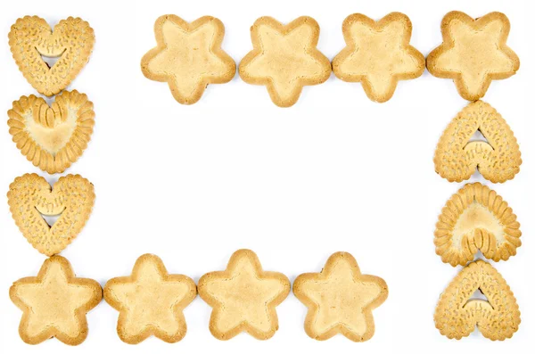 Frame made of biscuits — Stock Photo, Image