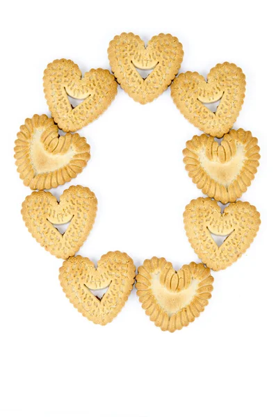 The letter "O" written from biscuits — Stock Photo, Image