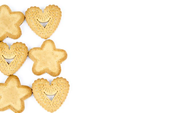 Печиво у формі зірки та серця — стокове фото