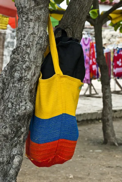 Флаг Колумбии - вязаная сумка — стоковое фото