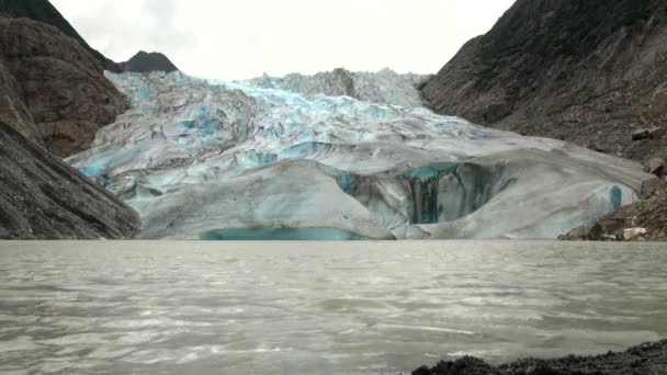 Alaska - davidson glaciär — Stockvideo