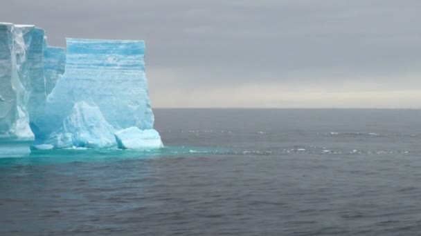 Antártida - Iceberg tabular en el estrecho de Bransfield — Vídeo de stock