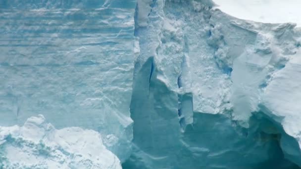 Antarktis - antarktische Halbinsel - tabellarischer Eisberg in der Meerenge von Bransfield — Stockvideo