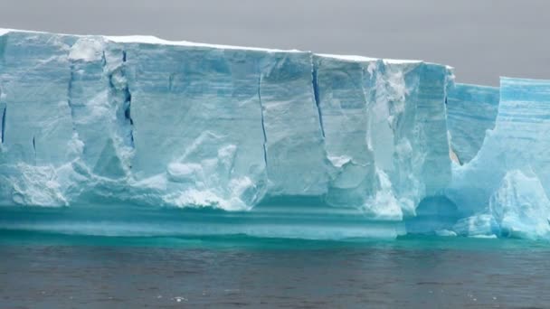 Antártida - Península Antártica - Iceberg tabular en el estrecho de Bransfield — Vídeo de stock