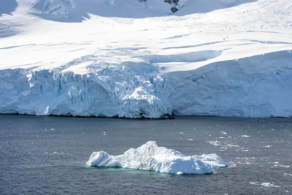 Costa de la Antártida con formaciones de hielo —  Fotos de Stock