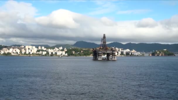 Brasil - Plataforma petrolera en Río de Janeiro — Vídeos de Stock