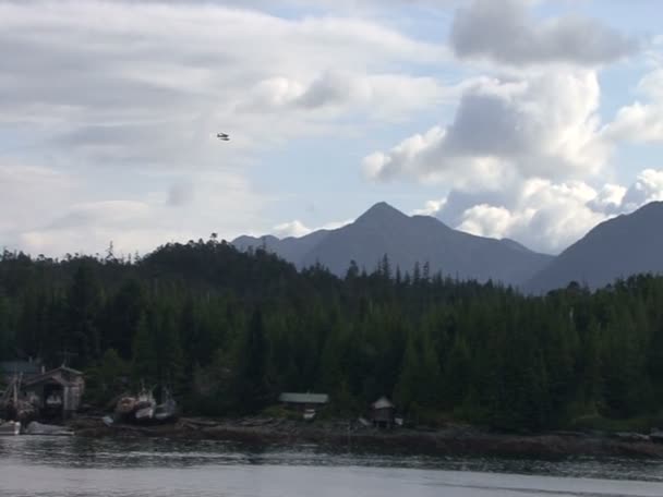 Pohled na Ketchikan, Aljaška Harbor - USA — Stock video