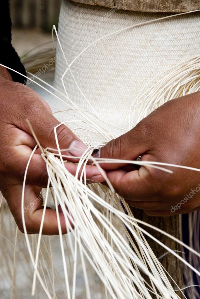 Manual Hat Weaving Process