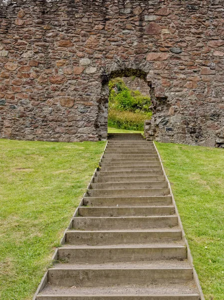 Atracción Turística Escocesa Ruinas Del Castillo Urquhart Orilla Occidental Del — Foto de Stock