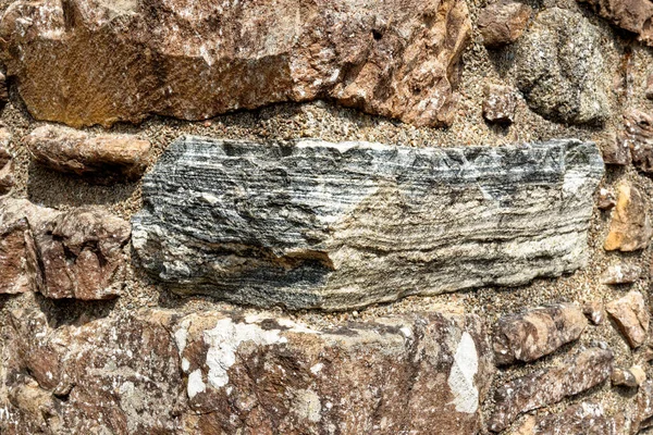 Background Dry Stone Wall Urquhart Castle Drumnadrochit Highland Scotland United — Stock Photo, Image