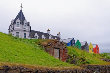 Kuzey İskoçya, İngiltere 'de Kuzey Sahili 500 turist otoyolu üzerindeki John o' Groats Oteli - 18 Temmuz 2021