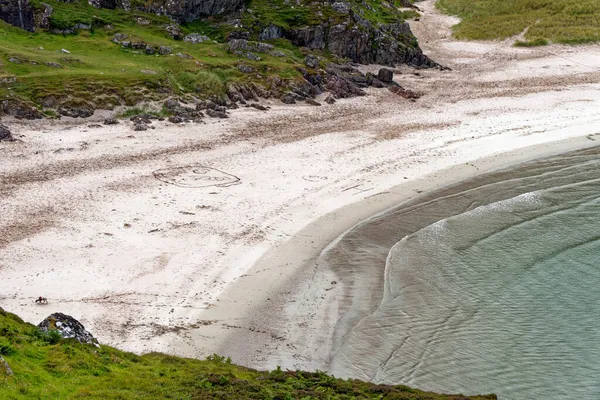 Vista Playa Ceannabeinne Cerca Durness Costa Norte Sutherland Región Highland —  Fotos de Stock