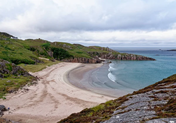 Blick Auf Den Strand Von Ceannabeinne Bei Durness Der Nordküste — Stockfoto