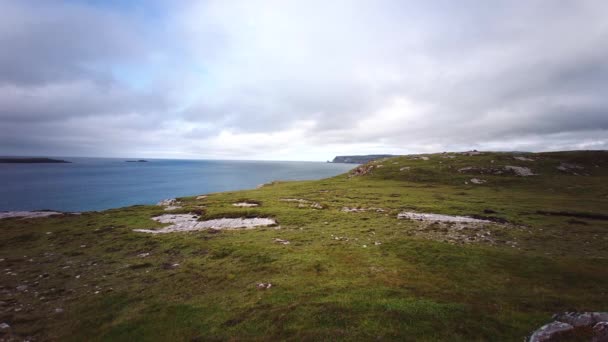 Blick Auf Den Strand Von Ceannabeinne Bei Durness Der Nordküste — Stockvideo