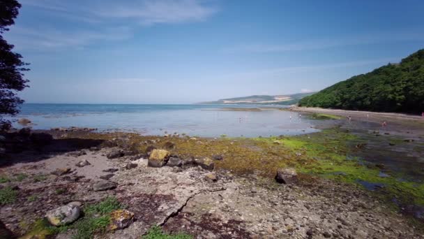 Θέα Στο Θαλάσσιο Τοπίο Της Δυτικής Σκωτίας Κοντά Στο Girvan — Αρχείο Βίντεο