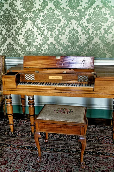 Antique Vintage Piano Culzean Castle Maybole Ayrshire Scotland United Kingdom — стоковое фото