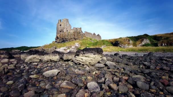 Sisa Sisa Kastil Dunure Abad Pesisir Ayrshire Sebelah Selatan Ayr — Stok Video