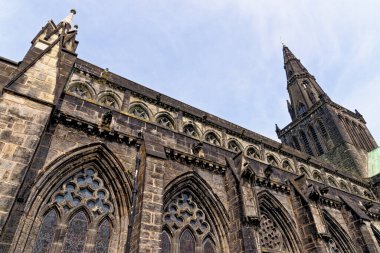 Glasgow Katedrali Castle Caddesi - Glasgow İskoçya 23 Temmuz 2021