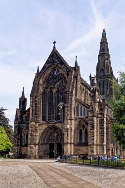 Glasgow Katedrali Castle Caddesi - Glasgow İskoçya 23 Temmuz 2021