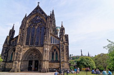 Glasgow Katedrali Castle Caddesi - Glasgow İskoçya 23 Temmuz 2021