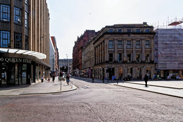 Působivé Budovy Centru Města Glasgow Skotsko Velká Británie Července 2021 — Stock fotografie