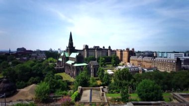 Glasgow Katedrali Castle Caddesi - Glasgow İskoçya 23 Temmuz 2021