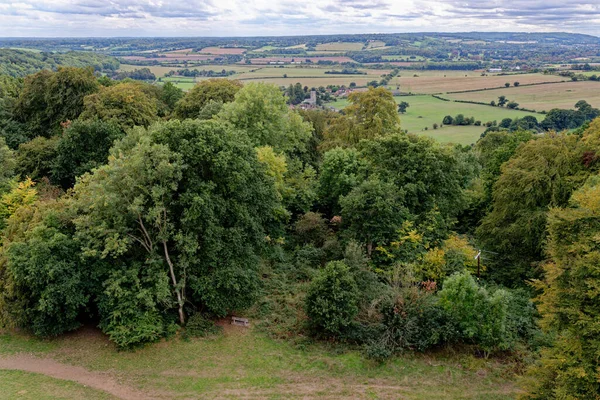 Widok Doliny Kredy Skraju Chiltern Hills Ashridge Estate Buckinghamshire Anglia — Zdjęcie stockowe