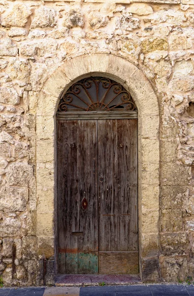 Традиційний Мальтійський Вінтажний Будинок Дверні Деталі Cityscape Valletta Столиця Мальти — стокове фото