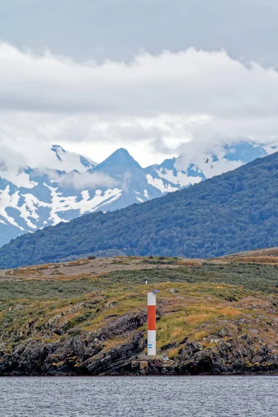 Hegyek Ushuaia Beagle Csatorna Közelében Tierra Del Fuego Argentína Utazási — Stock Fotó