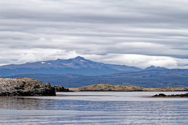 Montañas Cerca Ushuaia Canal Beagle Tierra Del Fuego Argentina Travel —  Fotos de Stock