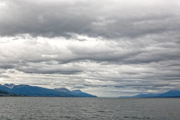 Góry Pobliżu Ushuaia Kanału Beagle Tierra Del Fuego Argentyna Cel — Zdjęcie stockowe