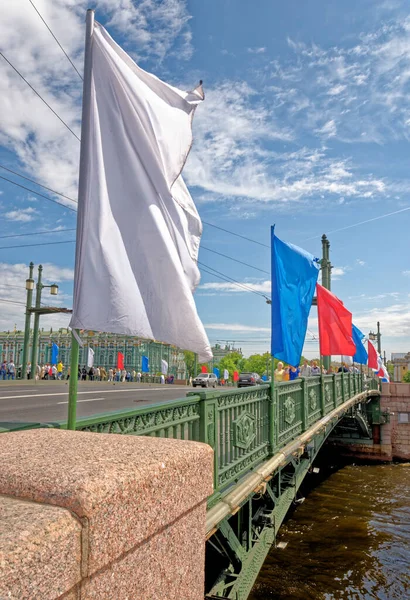 Palácový Most Přes Řeku Nevu Petrohrad Rusko Února 2011 — Stock fotografie