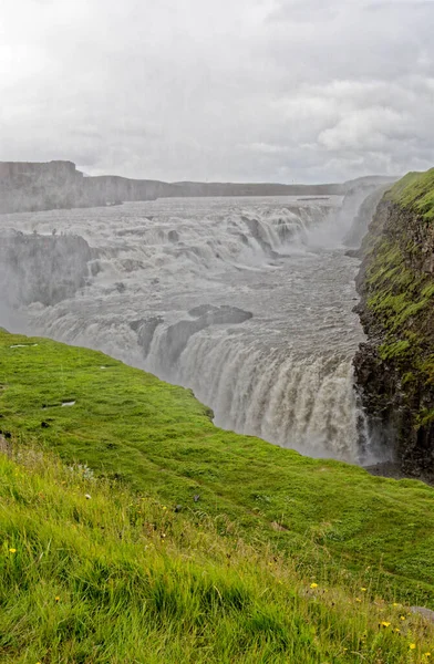 Islandia Círculo Oro Gullfoss Golden Falls Europa Travel Destination —  Fotos de Stock