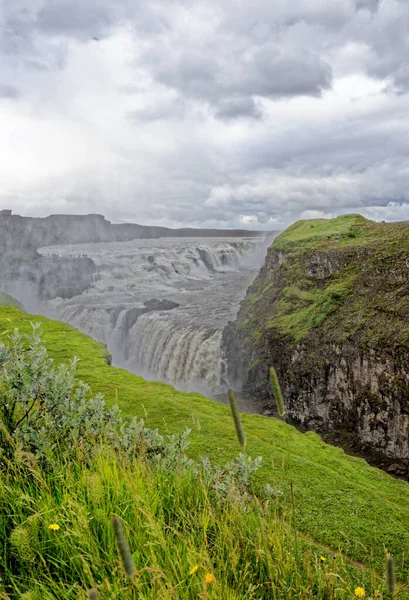 Zlanda Altın Çember Gulfoss Altın Şelale Avrupa Seyahat Hedefi — Stok fotoğraf