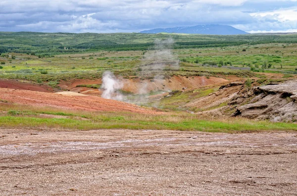 Haukadalur Blesi Geysir Golden Circle Islândia Europe Travel Destination Most — Fotografia de Stock