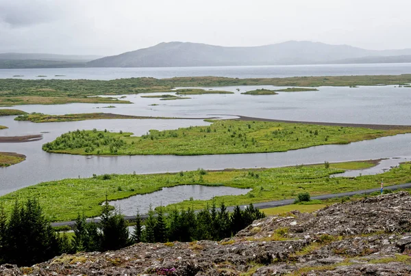 Islandia Parque Nacional Thingvellir Patrimonio Humanidad Por Unesco Separación Dos —  Fotos de Stock