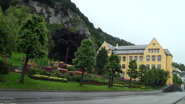 Uitzicht Aksla Park Een Bewolkte Dag Alesund More Romsdal Noorwegen — Stockvideo