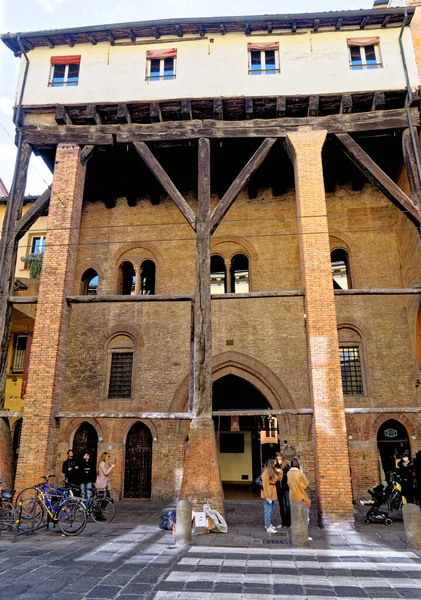 Bolonha Cidade Velha Vista Casa Isolani Centro Histórico Bolonha Itália — Fotografia de Stock