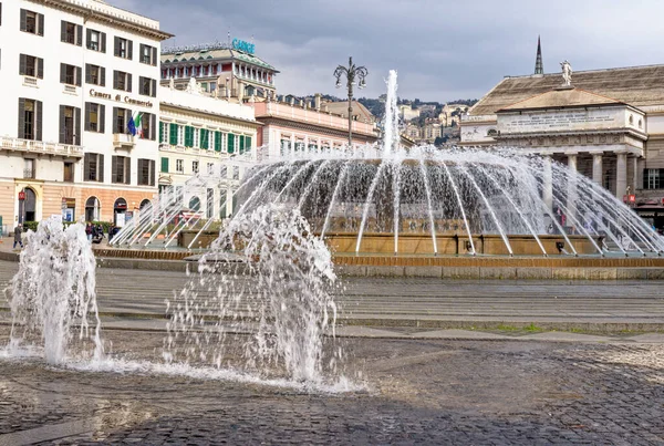 Piazza Raffaele Ferrari Genoa Genova Headquarters Ligurian Region Liguria Banca — Stock Photo, Image