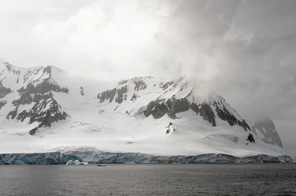 Antártica Linha Costeira Antártida Com Formações Gelo Península Antártica Arquipélago — Fotografia de Stock